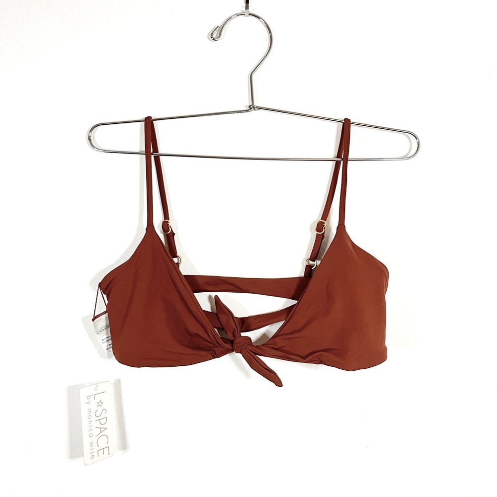 NWT L*Space Flashback Bikini Top Size Small Tobacco